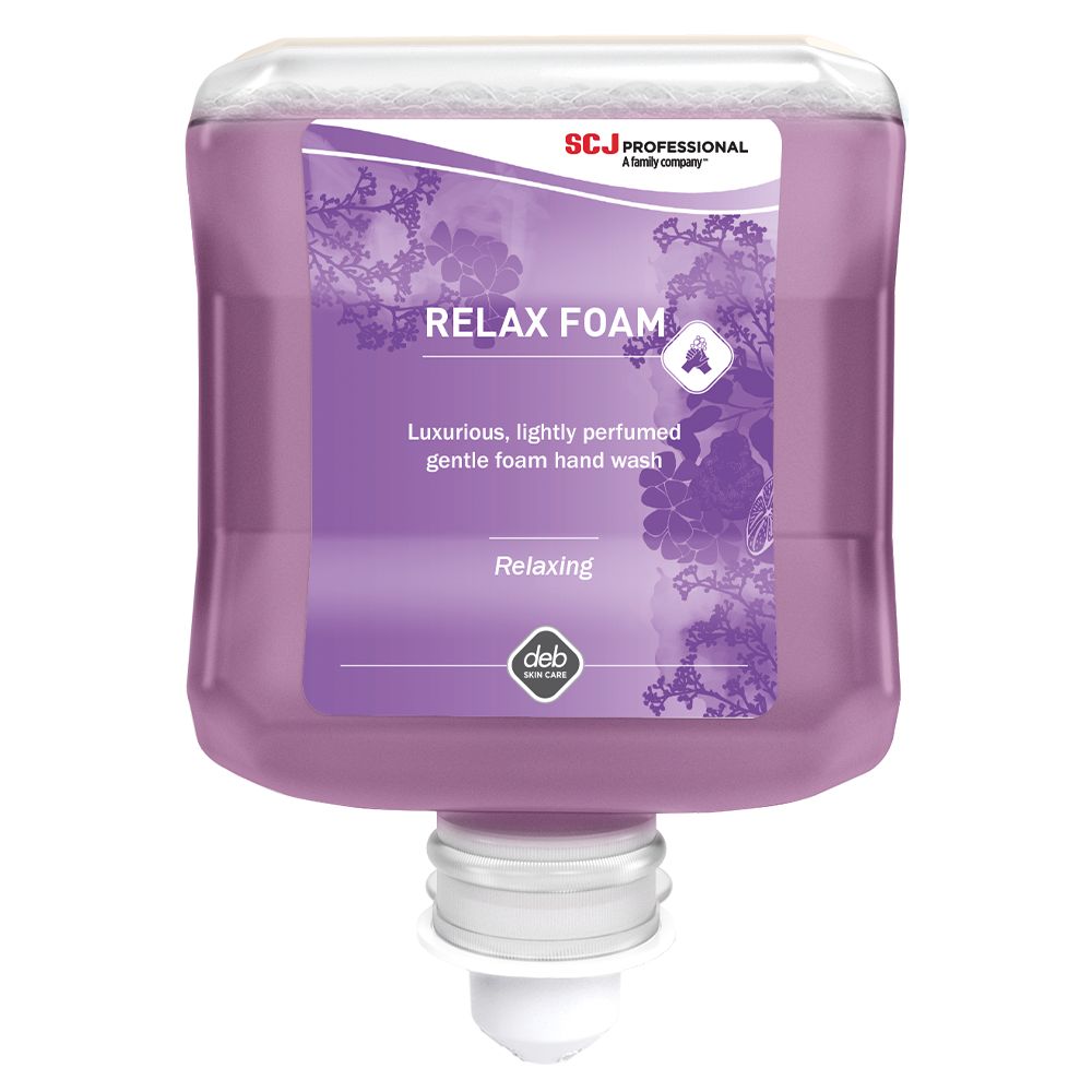 Relax FOAM - Washroom Foam Hand Wash - Case of 6 x 1L Cartridge - RLX1L