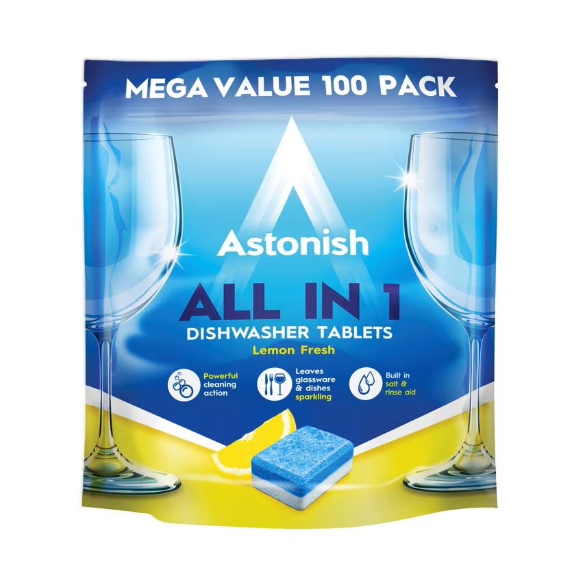 Astonish All-in-1 Dishwasher Tablets - Pack of 100