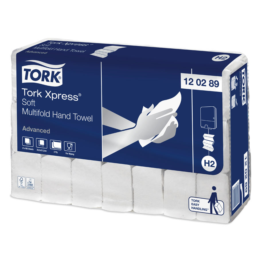 120289 Tork Xpress Soft Multifold Hand Towel 2 Ply - Case 3780