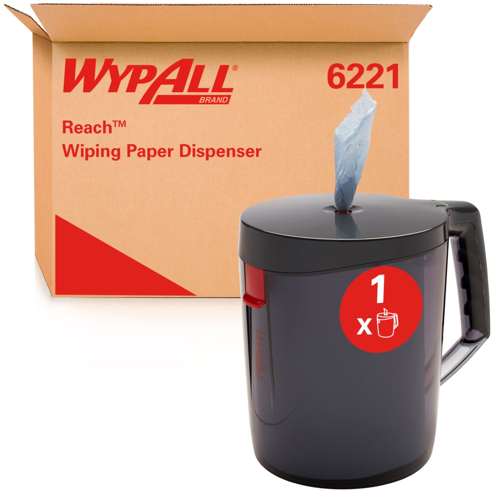 WypAll® Reach™ 6221 Portable Centrefeed Blue/White Roll Dispenser