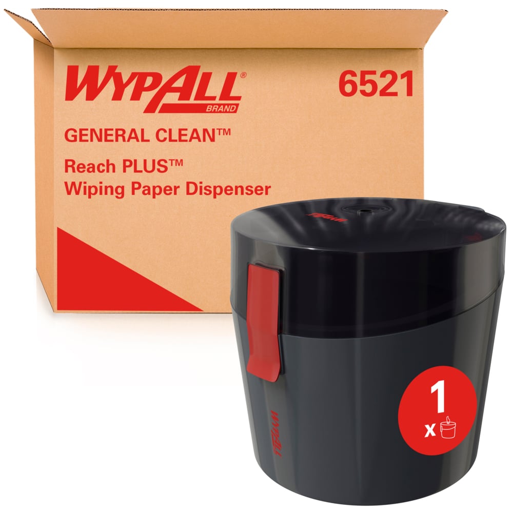 WypAll® Reach PLUS™ General Clean™ 6521 Centrefeed Dispenser Blue/White Roll Dispenser