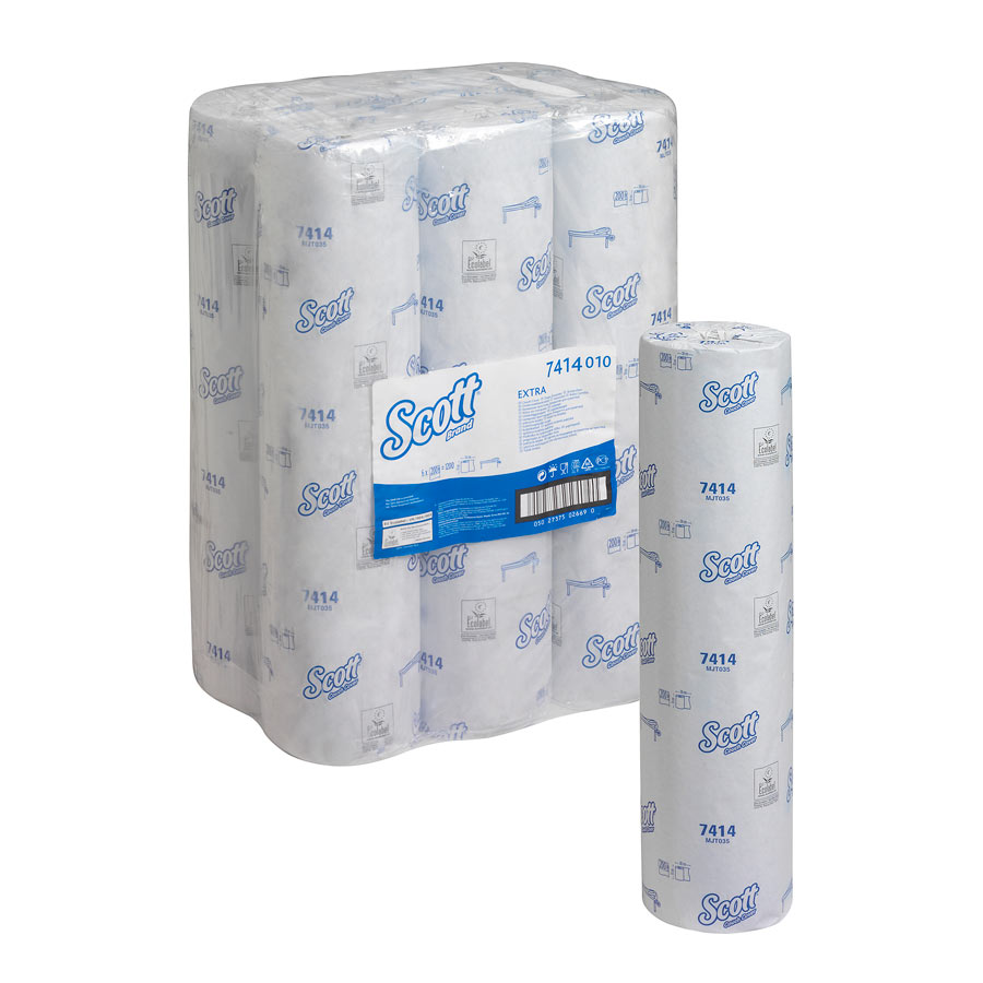 Scott Extra Couch Cover (51W) 7414 - 6 rolls x 200 blue, 2 ply sheets