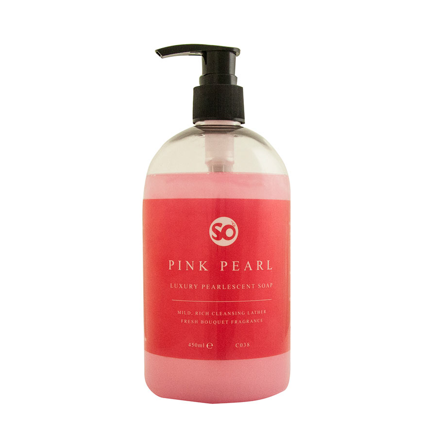 C038 Pink Pearlised Luxury Hand Soap 450ml
