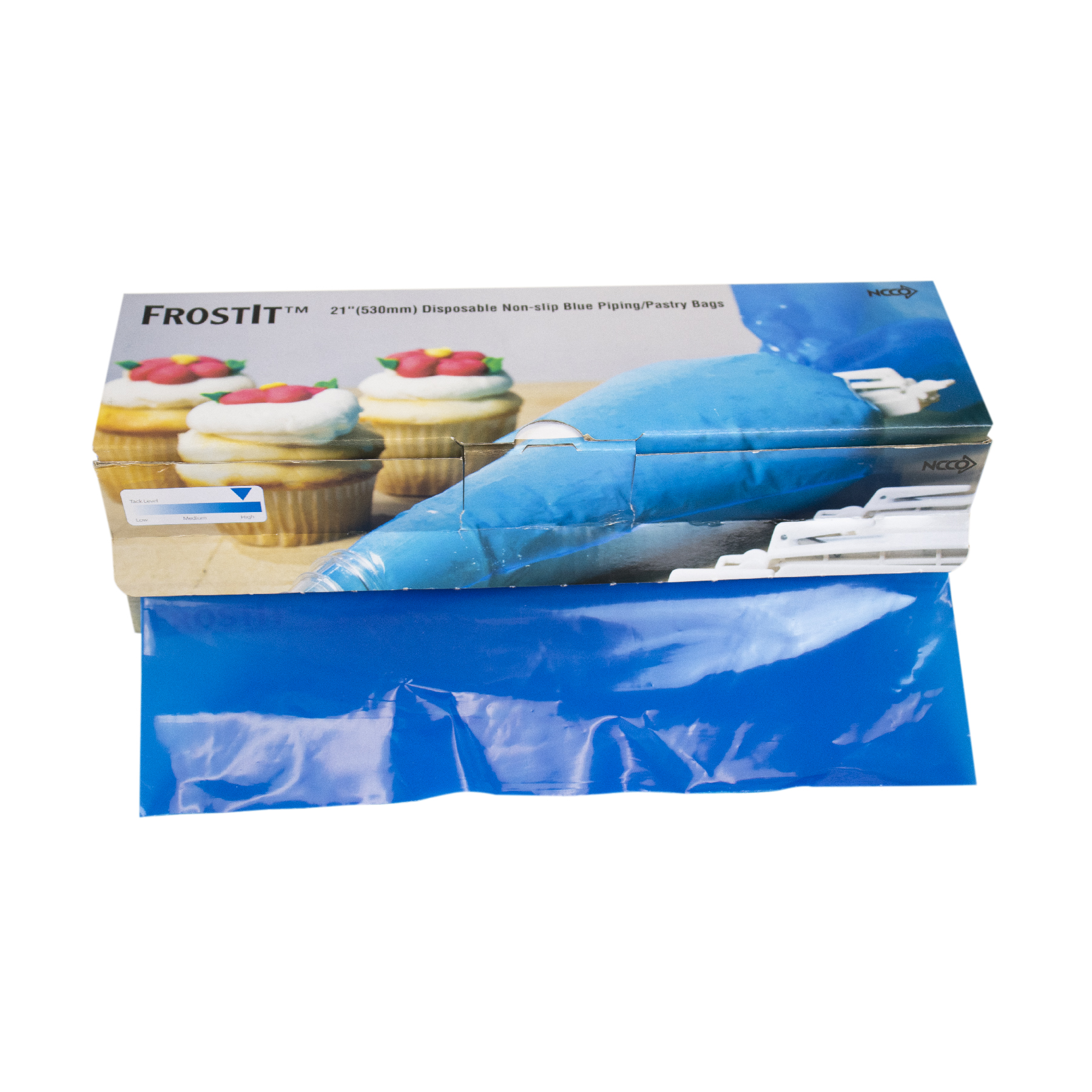 530mm Non-Slip Blue Piping Bags  - Case of 6