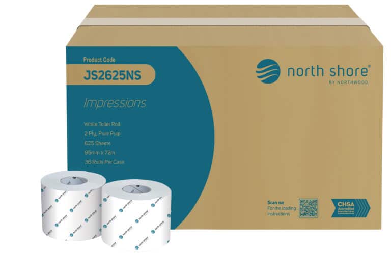 North Shore JS2625NS System Toilet Roll - 2 Ply, Case of 36