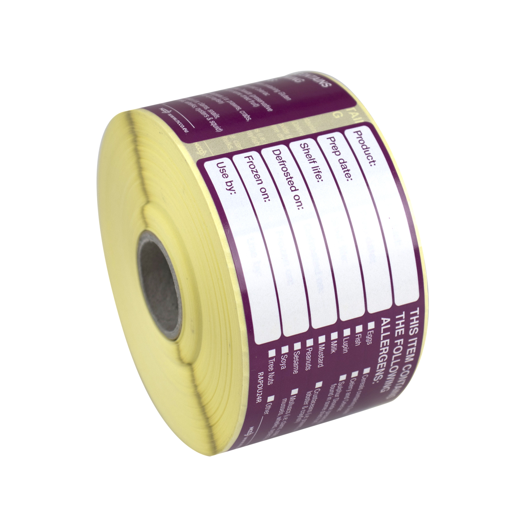 50mm Removable Allergen Product Date/Use By Label - Roll of 500