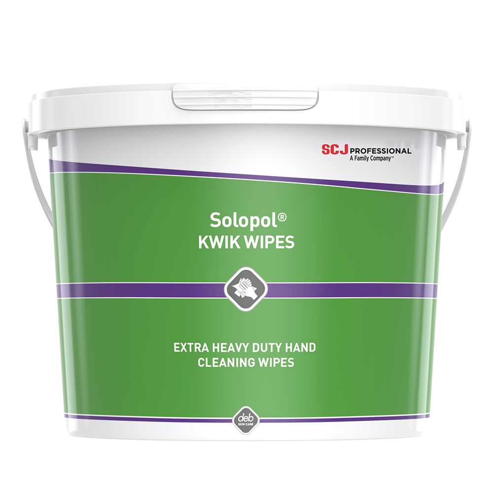 Solopol Universal Wipes - General Purpose Heavy Duty Hand Cleansing Wipes - 150 Tub Case of 4 - UNV150W